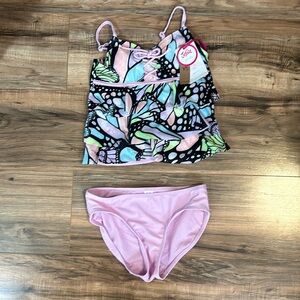Girls Justice tankini swimsuit size M